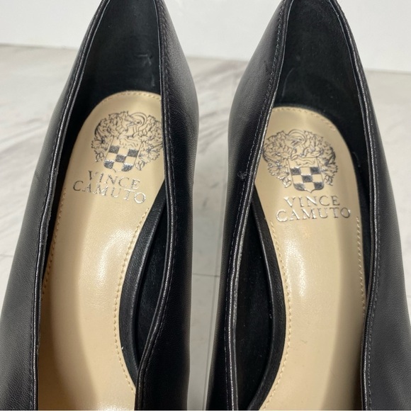 Vince Camuto Setenda Black Leather Pointed Toe Pump 9 1/2 - Picture 14 of 16